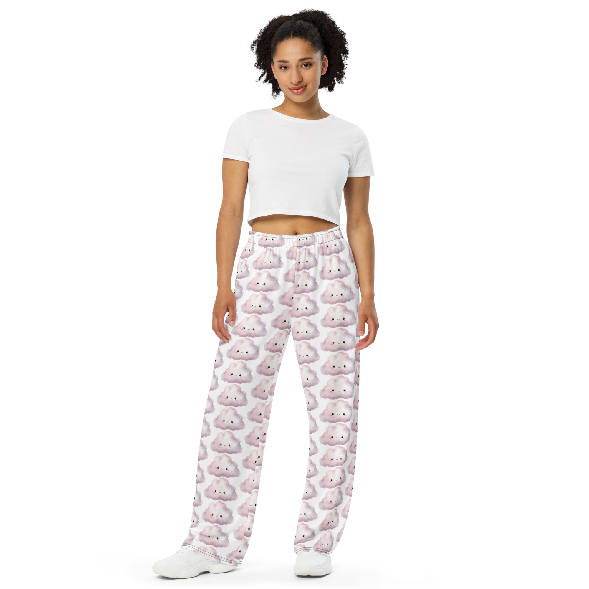 All-over print unisex wide-leg pants – Pink Cloud Life